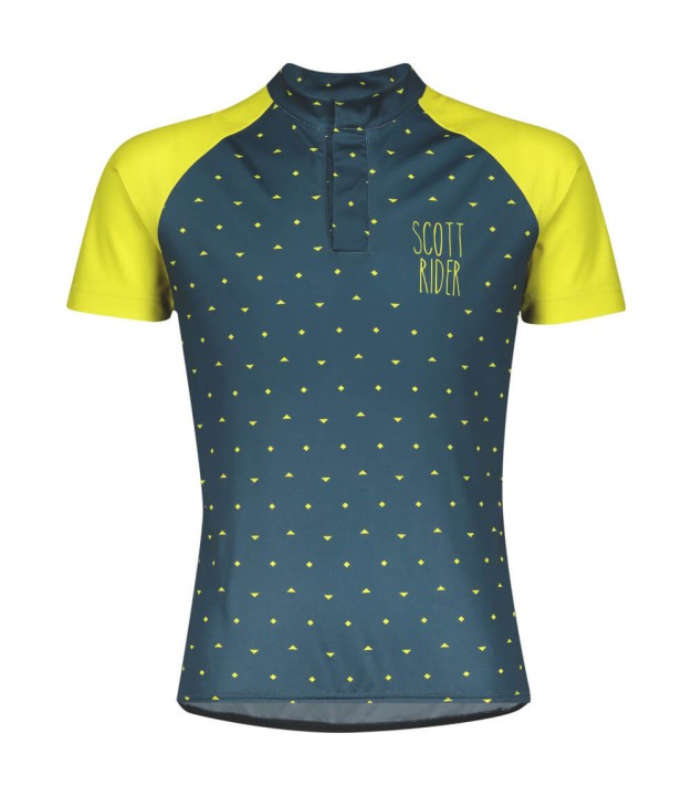 Scott RC Team S/SL Junior Shirt, Nightfall Blue/Yellow