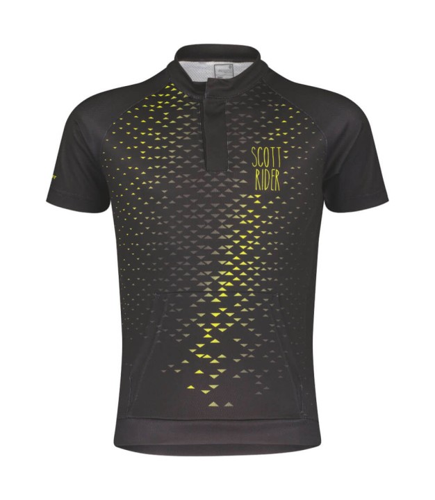 Scott RC Team SS Junior Kids Shirt, Black/Yellow