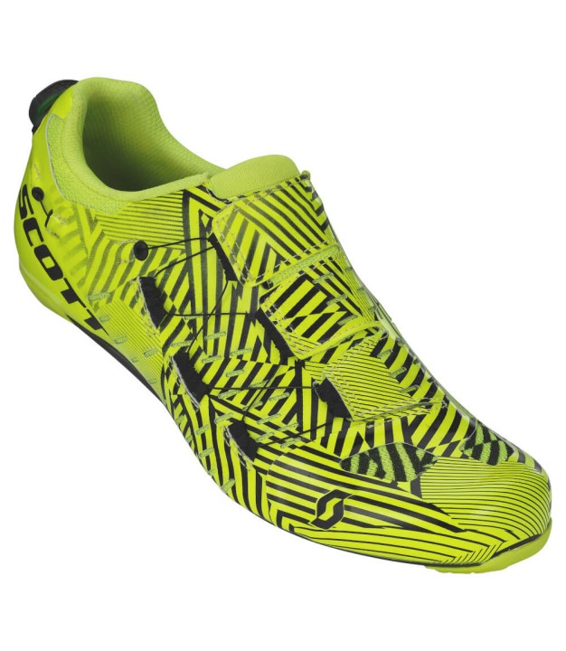 Scott Road Tri Carbon Shoe, Yellow/Black