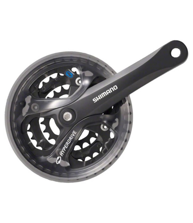 Shimano Acera FC-M361 Crankset - 170mm, 7/8-Speed, 42/32/22t, 104/64 BCD, Square | Klaņi
