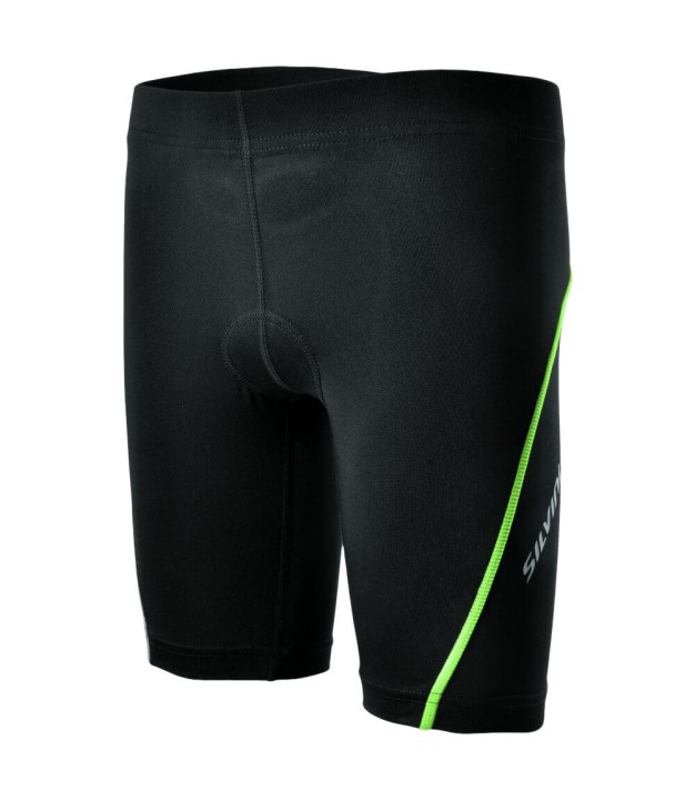 Silvini Avisio Kids Cycling Shorts, Black/Green