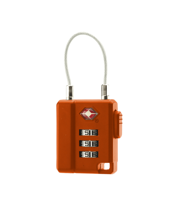 Basic Nature Combination Lock With Cable, orange