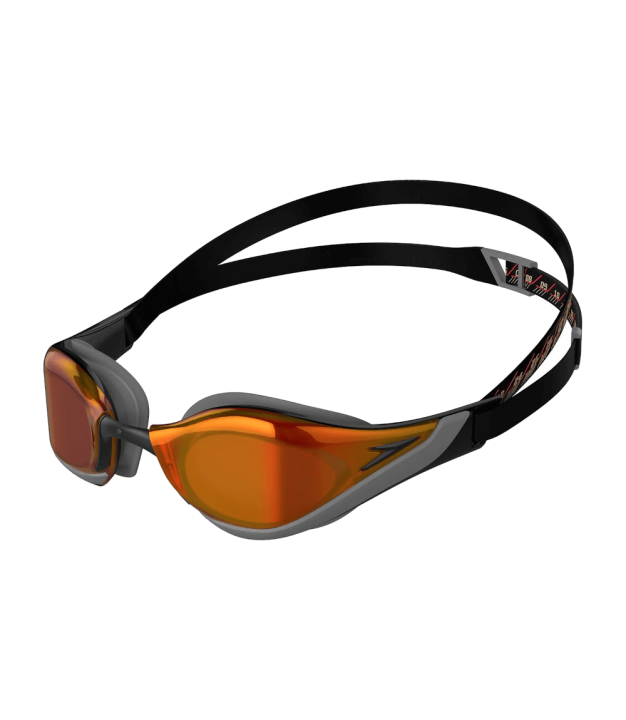 Speedo Adult Fastskin Pure Focus Mirror Goggles, black/orange