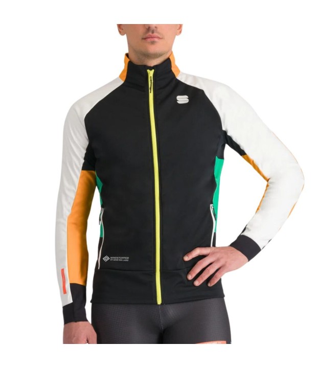 Sportful Apex Men's Jacket, Black/White/Green