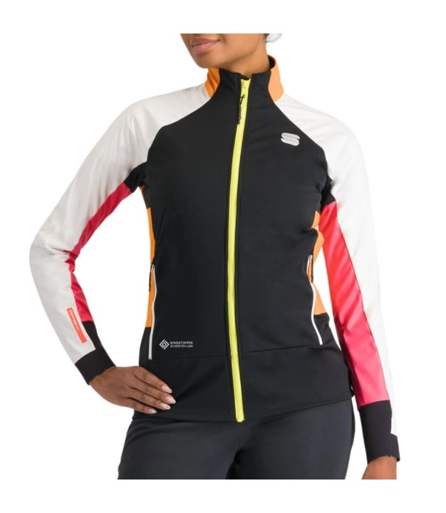 Sportful Apex Women's Jacket, Black/White/Pink