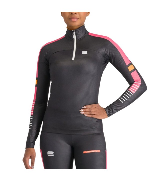 Sportful Apex Women's Jersey, Black/Raspberry Pink