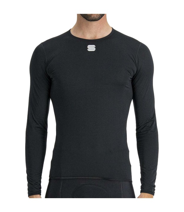 Sportful Midweight Layer Men's Tee Long Sleeves, Black