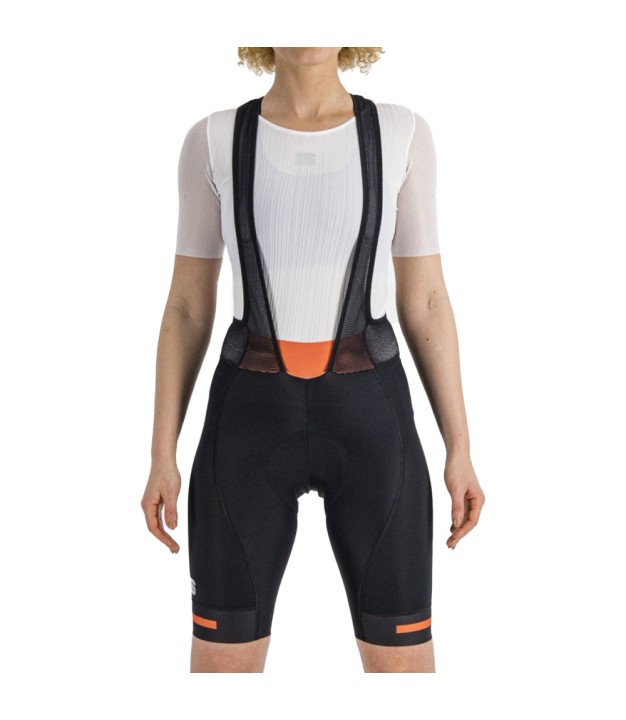 Sportful Neo Women's Bibshorts, Black Pompelmo