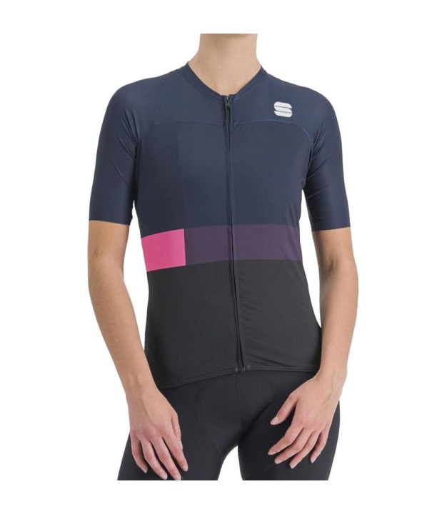 Sportful Snap Women's Jersey, Black/Galaxy Blue