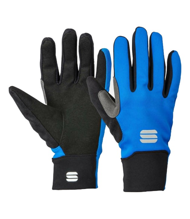 Sportful Softshell Kid's Gloves, Blue/Black