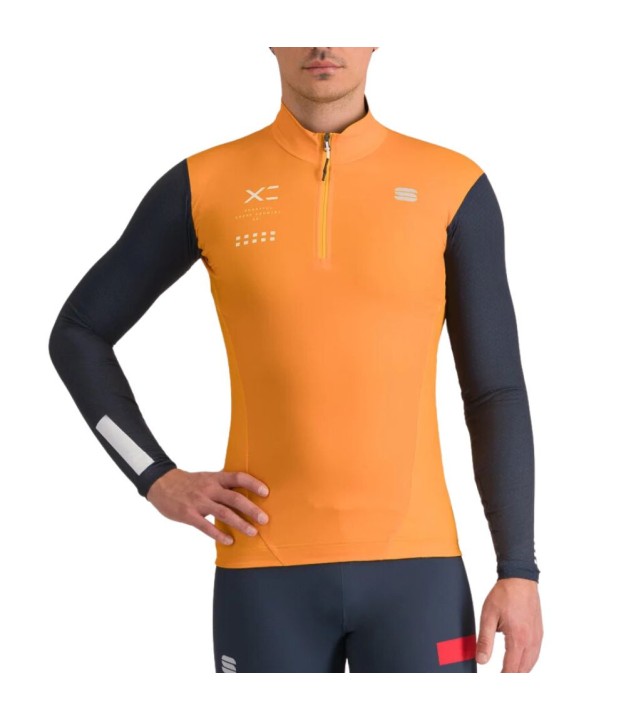 Sportful Squadra Men's Jersey, Bright Marigold/Galaxy Blue