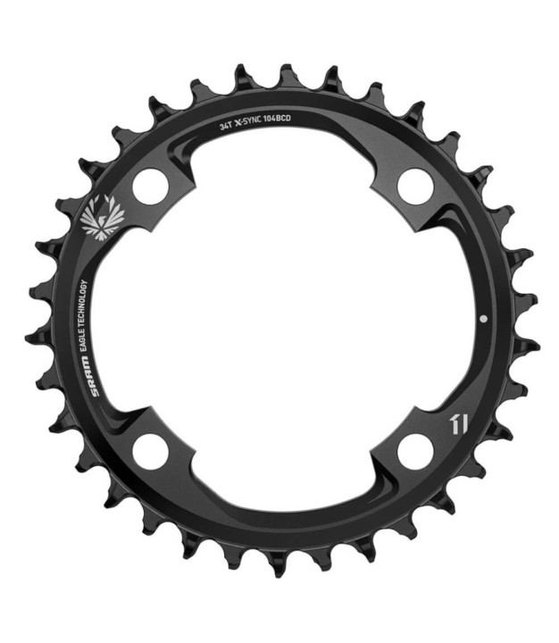 Sram X-SYNC Eagle 104BCD Chainring, 34T, Black