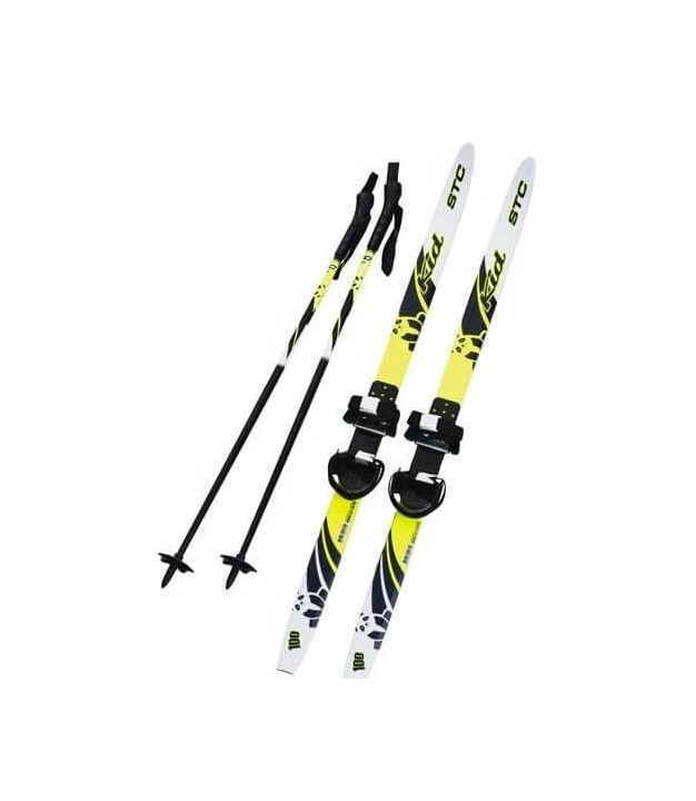 STC Ski Set With Poles Kids Combi