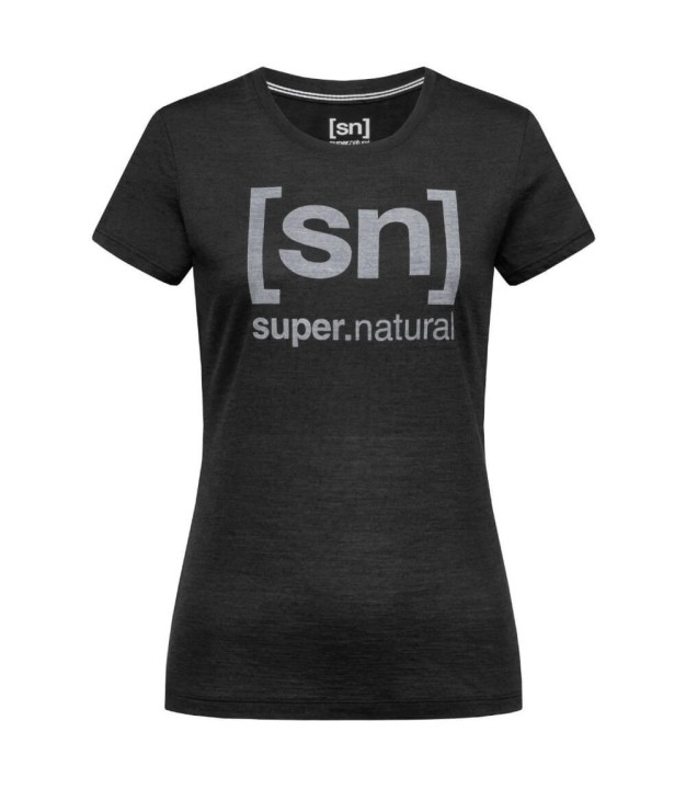 super.natural Essential I.D. Women's Tee, Black Melange