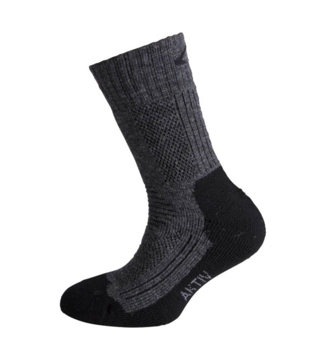 Ulvang Aktiv Jr Kids Merino Socks, Charcoal Melange