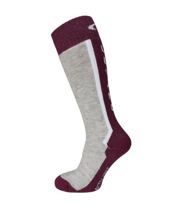 Ulvang Aktiv Knee Junior Merino Socks, Fig/Grey