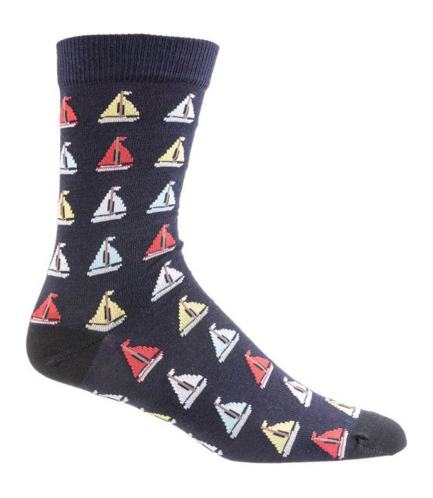 UphillSport Lifestyle Sailboats Merino Socks, navy