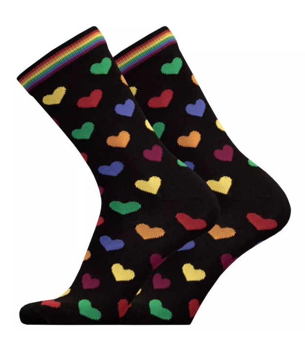 Uphillsport Lifestyle Rainbow Hearts Merino socks, E9398 199