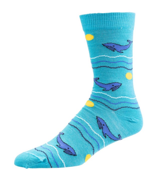 UphillSport Lifestyle Whale Merino Wool Socks, turquoise