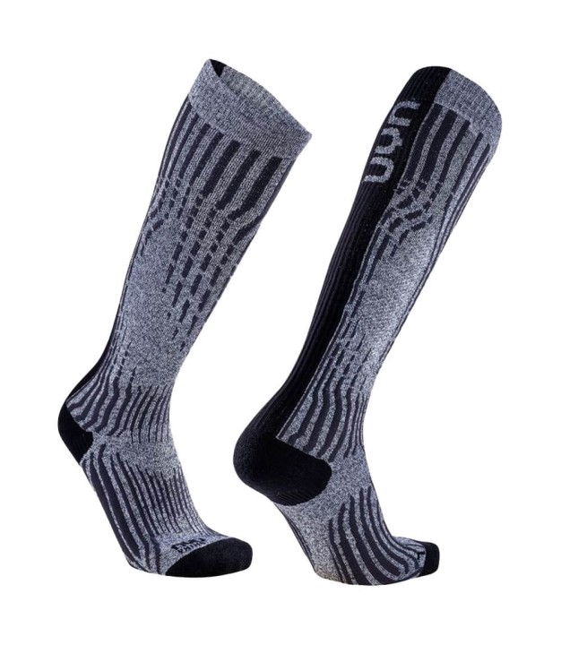 UYN Cashmere Shiny Women's Ski Socks, Celebrity Silver