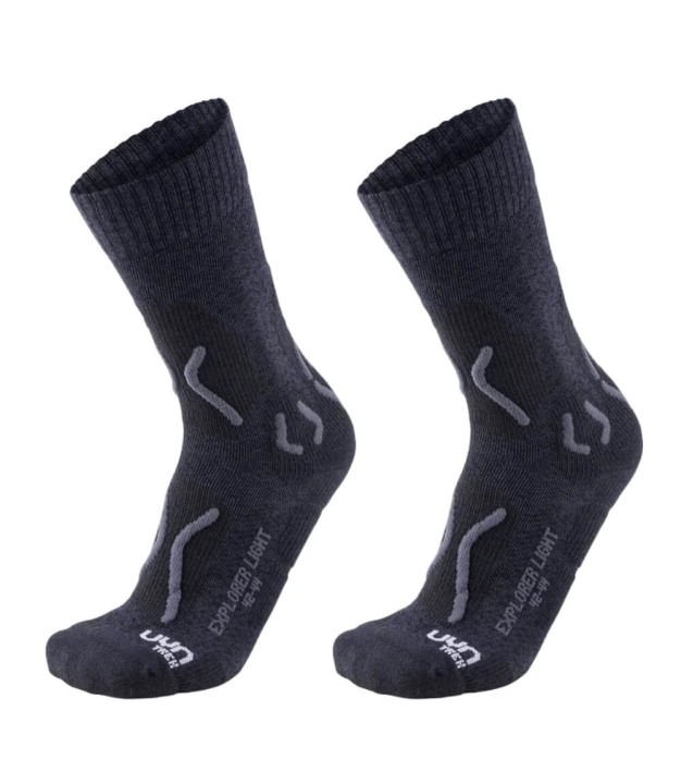 UYN Explorer Trekking Men's Light Socks, Charcoal/Anthracite