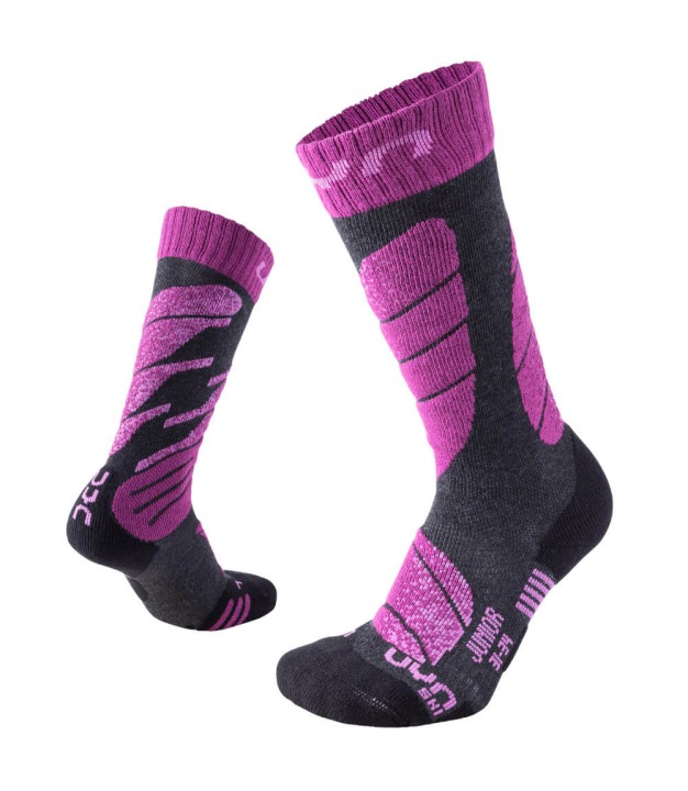 UYN Kids Ski Socks, Melange/Violet