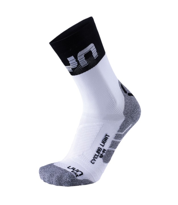 UYN Light Men's Cycling Socks, White/Black