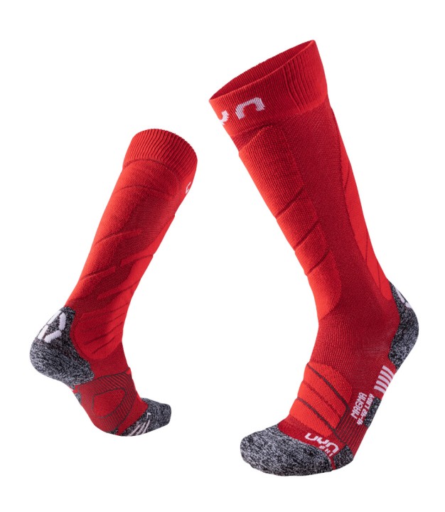 UYN Magma Women's Ski Socks, Dark Red