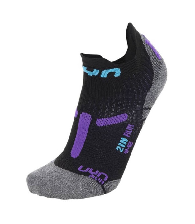 UYN Run 2in Women's Socks, Black/Violet