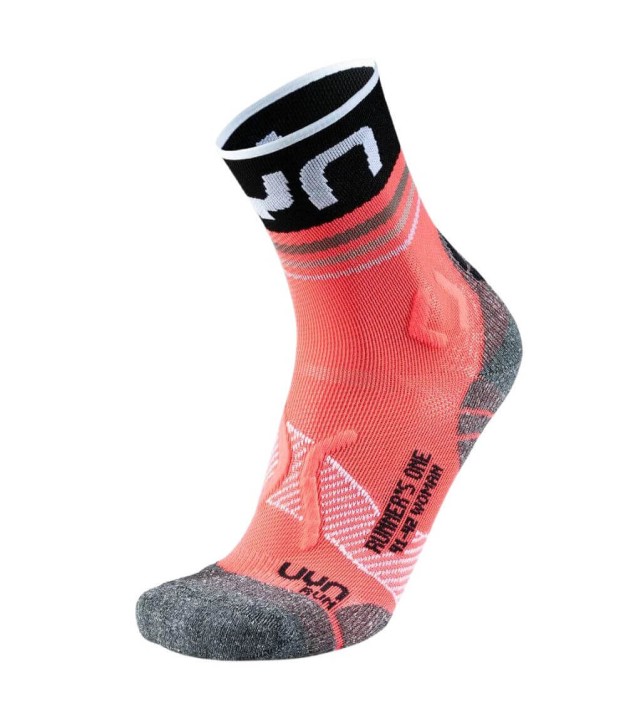 UYN Runner's One Women's Short Socks, Pink/Black