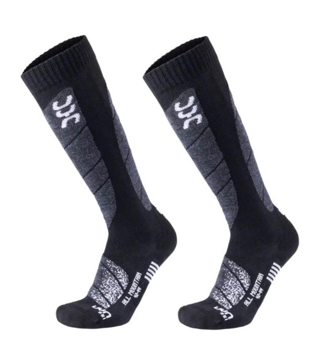 UYN Ski All Mountain Men's Socks, Black/White