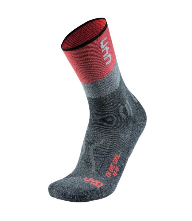 UYN Trekking One Cool Women's Socks, Anthracite/Red