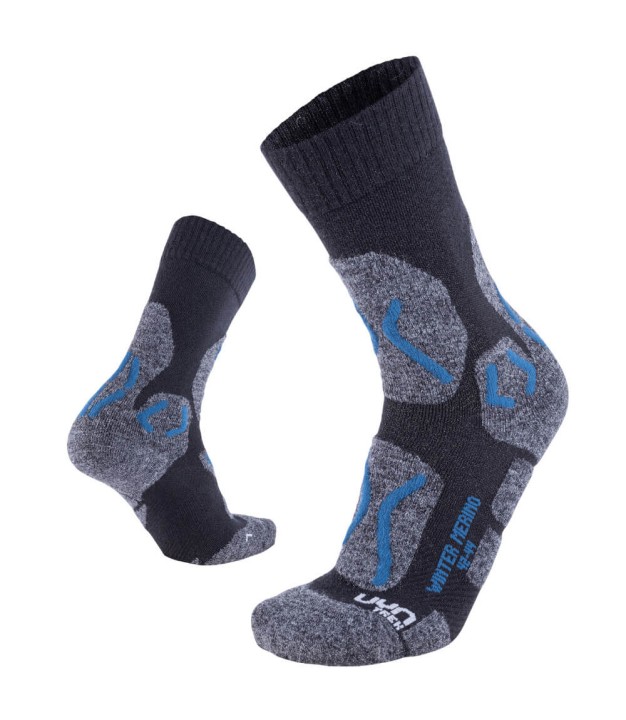 UYN Winter Merino Men's Trekking Socks, Melange/Blue