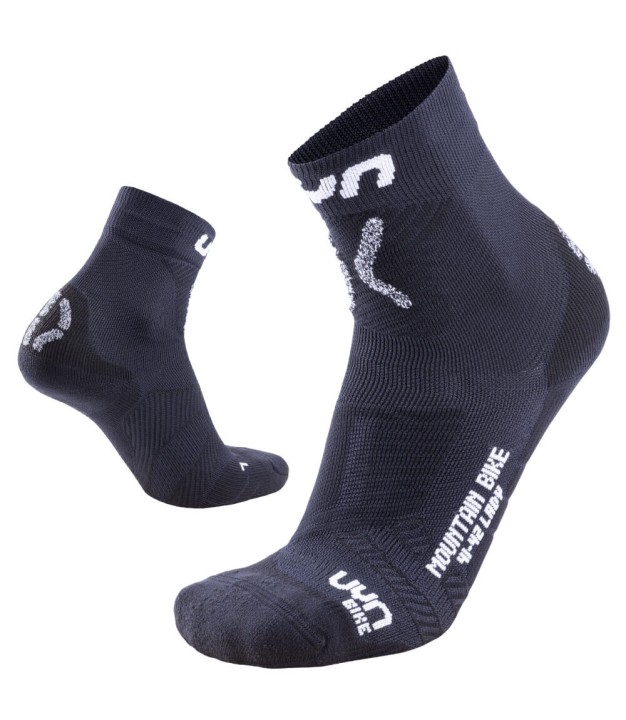 UYN Women's Mountain Bike Socks, Black/White