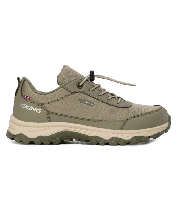 Viking Crude Low WP Kids Shoes, Olive