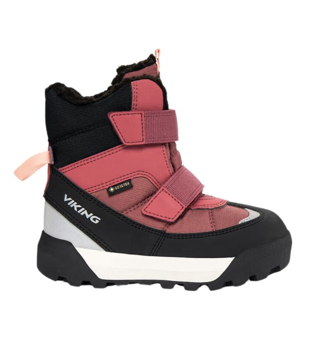 Viking Expower Warm GTX 2V Velcro Kid's Winter Boots, Dark Pink