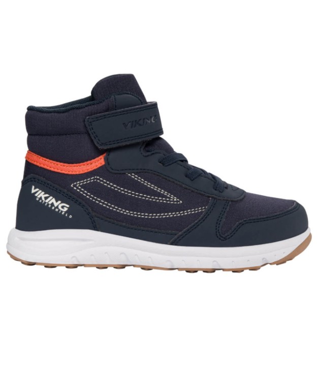 Viking Hovet Mid WP Kids Boots, Navy/Orange