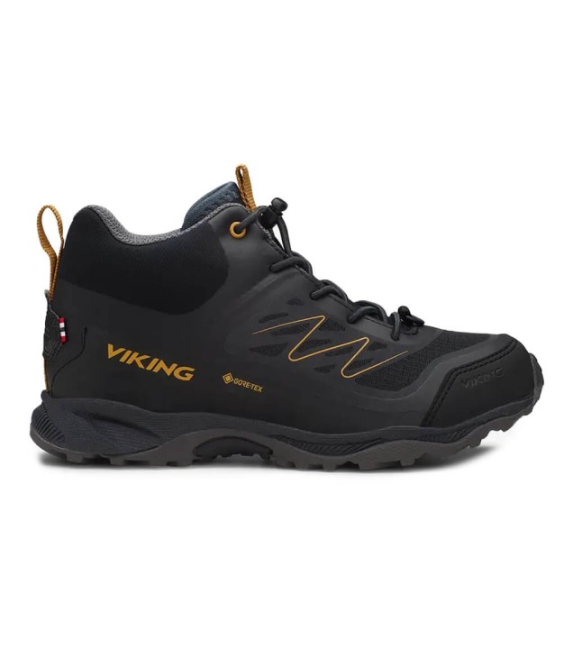 Viking Tind Mid GTX Jr Kids Hiking Shoes, Black