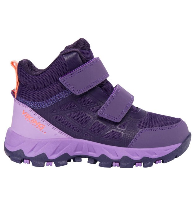 Viking Track Mid WP Kids Boots, Auber/Lila