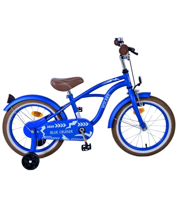 Volare Blue Cruiser Kids Bike, Boys, 16", Blue