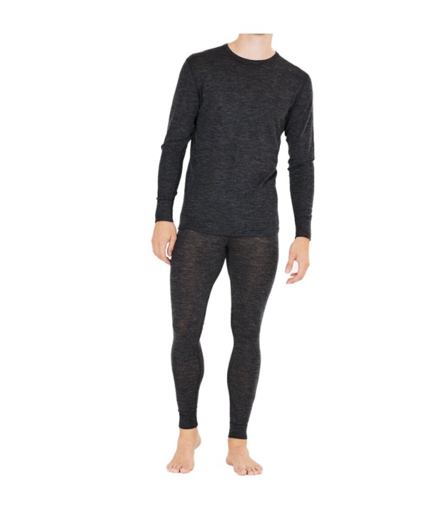 Whistler Cerro Men's Merino Wool L/S Baselayer Set, Black