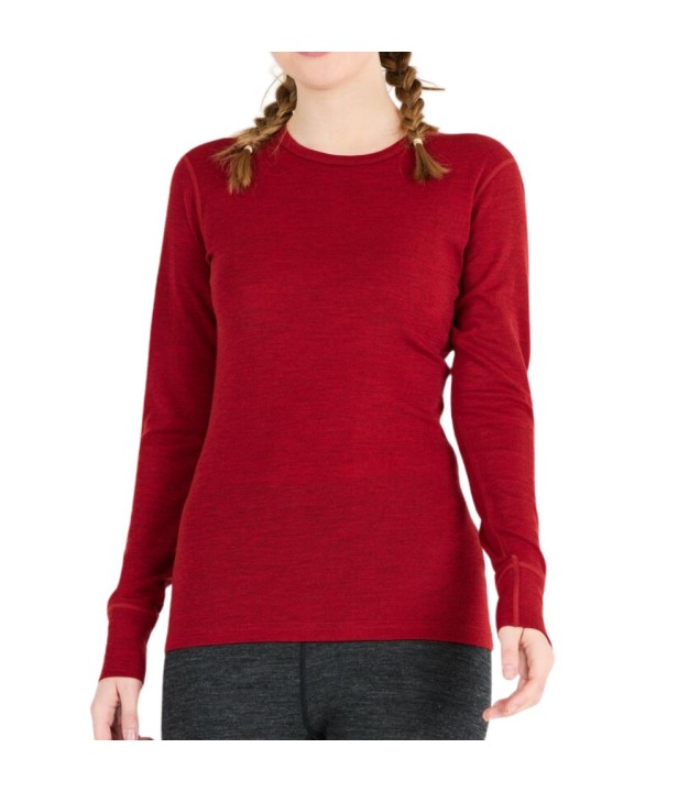 Whistler Cerro Women's Merino Wool Baselayer Top, Dried Tomato