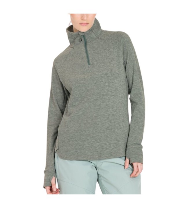 Whistler Kajsa Women's Half Zip Midlayer, Balsam Green