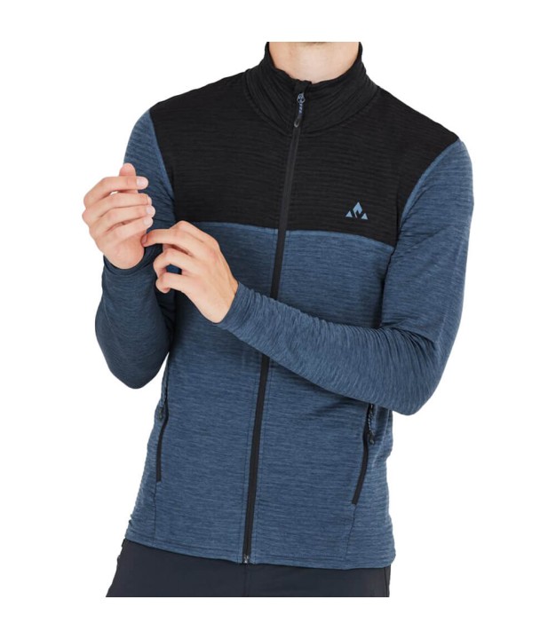 Whistler Nevados Men's Full Zip Midlayer, Blue/Black