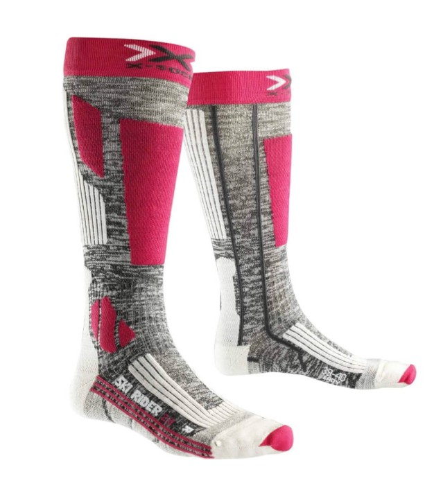 X-Socks Ski Rider 2.0 Lady, Grey/Fuchsia | Sieviešu Slēpošanas Zeķes
