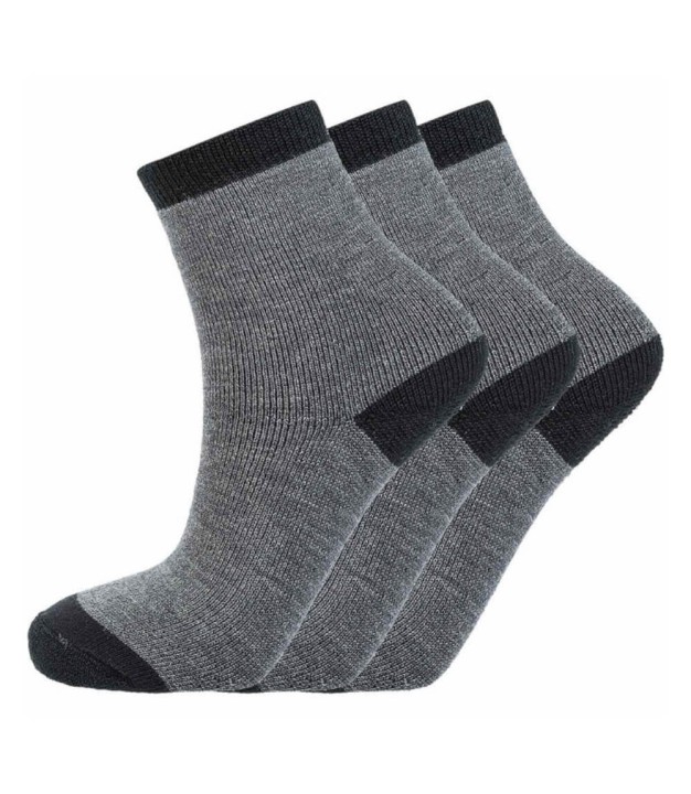 ZigZag Lime 3-Pack Kids Socks, Dark Grey