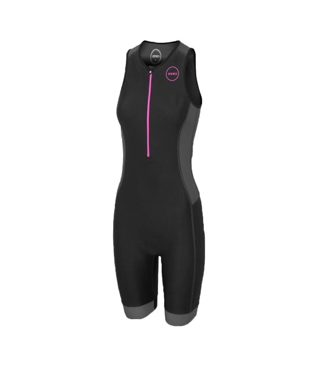 Zone3 Aquaflo Plus Sleeveless Women's Trisuit, Black/Pink