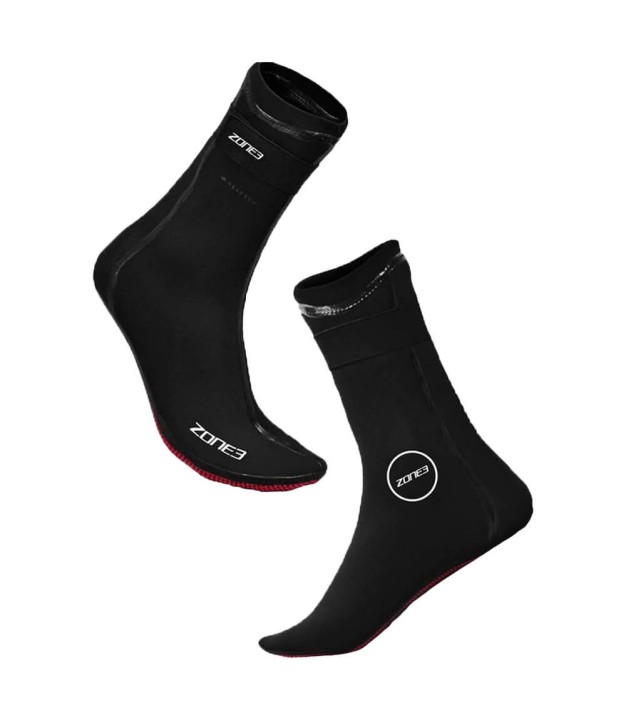 Zone3 Heat-Tech Neoprene Swim Socks, Black